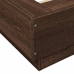 vidaXL Cadre de lit avec lumières LED chêne marron 150x200 cm