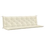 vidaXL Coussin de banc de jardin blanc crème tissu oxford