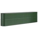 vidaXL Lit surélevé de jardin Acier galvanisé 260x40x68 cm Vert