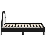 vidaXL Cadre de lit pour tout-petit avec tête de lit Noir 70 x 140 cm