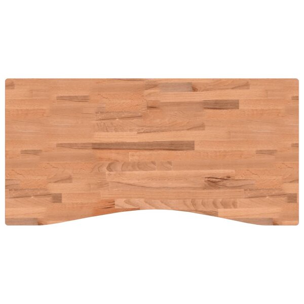 vidaXL Dessus de bureau 100x(45-50)x4 cm bois massif de hêtre