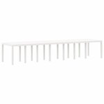 vidaXL Ensemble de salle à manger pour jardin 17 Pièces Blanc Rattan Polt