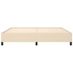 vidaXL Cadre de lit sans matelas crème 200x200 cm tissu