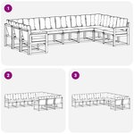 vidaXL Ensemble de canapés d'extérieur 10 pc Blanc et Beige