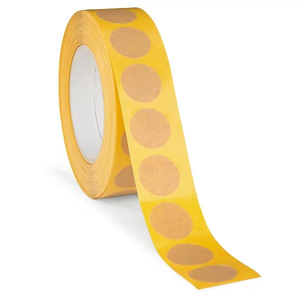 Pastille adhésive en papier brun (lot de 1500)