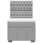 vidaXL Sommier à lattes de lit et matelas Gris clair 90x190 cm Tissu