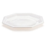 Lot de 50: Assiette plastique octogonale noir 185 mm Octopack