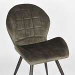 LABEL51 Chaises à manger lot de 2 Sil 51x64x87 cm vert velours