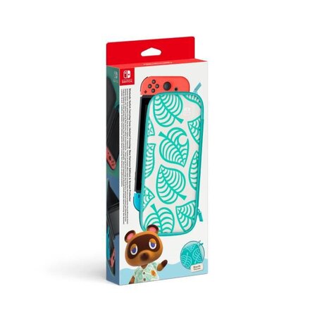 Pochette de transport Edition Animal Crossing : New Horizons et protection d'écran Nintendo Switch