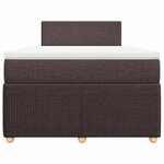 vidaXL Sommier à lattes de lit avec matelas Marron foncé 120x200 cm