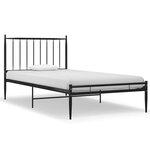 vidaXL Cadre de lit sans matelas noir métal 90x200 cm