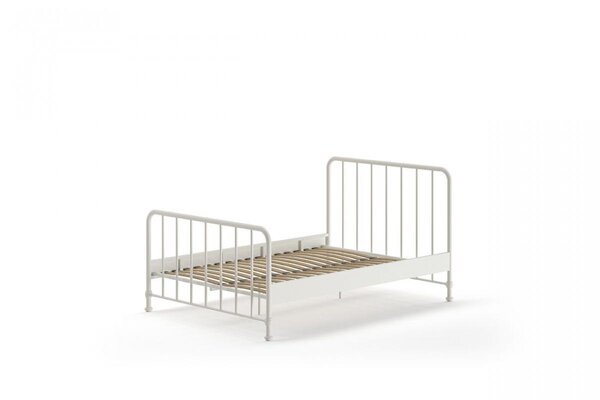 Bronxx lit blanc mat 140x200cm