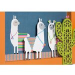 Silhouette en bois mdf origami - cactus 15 cm