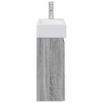 vidaXL Meuble de salle de bain avec robinet Sonoma gris