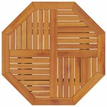 vidaXL Table pliable de jardin Ø70x75 cm bois d'acacia massif