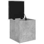vidaXL Banc de rangement gris béton 42x42x45 cm bois d'ingénierie