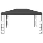 vidaXL Tonnelle avec guirlande lumineuse à LED 3x4 m Anthracite