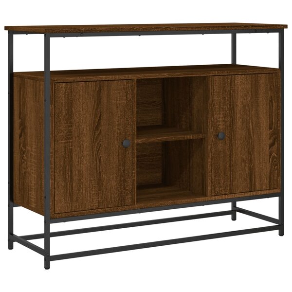 vidaXL Buffet chêne marron 100x35x80 cm bois d'ingénierie