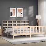 vidaXL Cadre de lit sans matelas 200x200 cm bois massif de pin