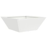 vidaXL Pot de jardin en forme de bol 5 Pièces Blanc 40 x 40 x 15 cm Acier