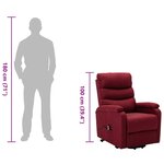 vidaXL Fauteuil Rouge bordeaux Tissu