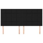 vidaXL Tête de lit Noir 200x5x118/128 cm Tissu