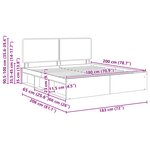 vidaXL Cadre de lit Chêne fumé 180 x 200 cm Pin massif
