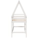 vidaXL Lit superposé avec échelle et toit sans matelas blanc 80x200 cm