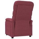 vidaXL Fauteuil inclinable électrique Rouge bordeaux Tissu