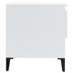 vidaXL Table d'appoint Blanc brillant 50x46x50 cm Bois d'ingénierie
