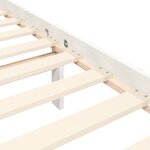 vidaXL Cadre de lit avec tête de lit blanc Super King Size bois massif
