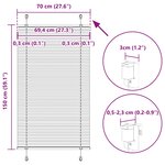 vidaXL Store plissé rose 70x150 cm largeur du tissu 69 4 cm polyester