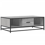 vidaXL Table basse sonoma gris 100x57x35 cm bois d'ingénierie et métal