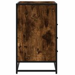 vidaXL Commode chêne fumé 70x41x70 cm bois d'ingénierie