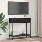 vidaXL Table console Chêne noir 75 x 34 5 x 75 cm Bois d'ingénierie