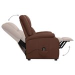 Vidaxl fauteuil inclinable marron similicuir