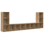 vidaXL Meuble TV 4 Pièces Chêne artisan 37 x 35 x 107.5 cm Bois Ingénieur