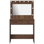 vidaXL Table de Toilette avec tiroir Chêne brun 78 5 x 41 x 135 cm