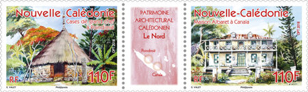 Timbre - Nouvelle Calédonie - Patrimoine architectural calédonien - Le nord