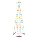 vidaXL Arbre de Noël cône 108 LED Colorées 70x180 cm
