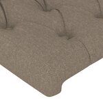 vidaXL Tête de lit à LED Taupe 163x16x118/128 cm Tissu