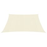 vidaXL Voile d'ombrage 160 g/m² Crème 3x3 m PEHD