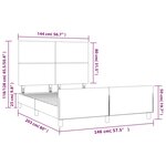vidaXL Cadre de lit avec tête de lit Blanc 140x200 cm Similicuir
