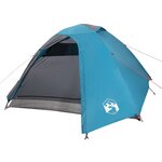 vidaXL Tente de camping à dôme 4 personnes bleu imperméable