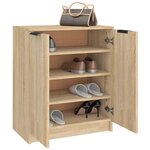 vidaXL Armoire à chaussures Chêne Sonoma 59x35x70 cm Bois d'ingénierie