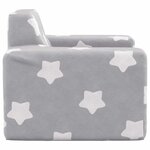 vidaXL Canapé pour enfants Gris clair avec étoiles Peluche douce