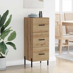 vidaXL Buffet chêne artisanal 34 x 34 5 x 90 cm Bois d'ingénierie