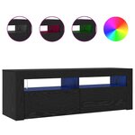 vidaXL Meuble TV Noir 120 x 35 x 40 cm Bois d'ingénierie