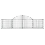 vidaXL Paniers à gabions arqués 5 Pièces 200x50x40/60 cm fer galvanisé