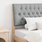 vidaXL Tête de lit capitonnée Gris clair 100 cm Pin massif